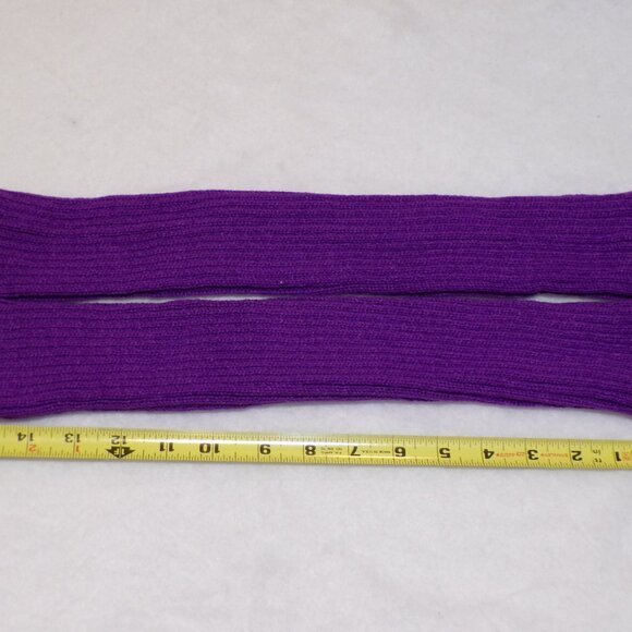 NEW Leg Warmers Purple Ribbed Knit - Picture 3 of 4